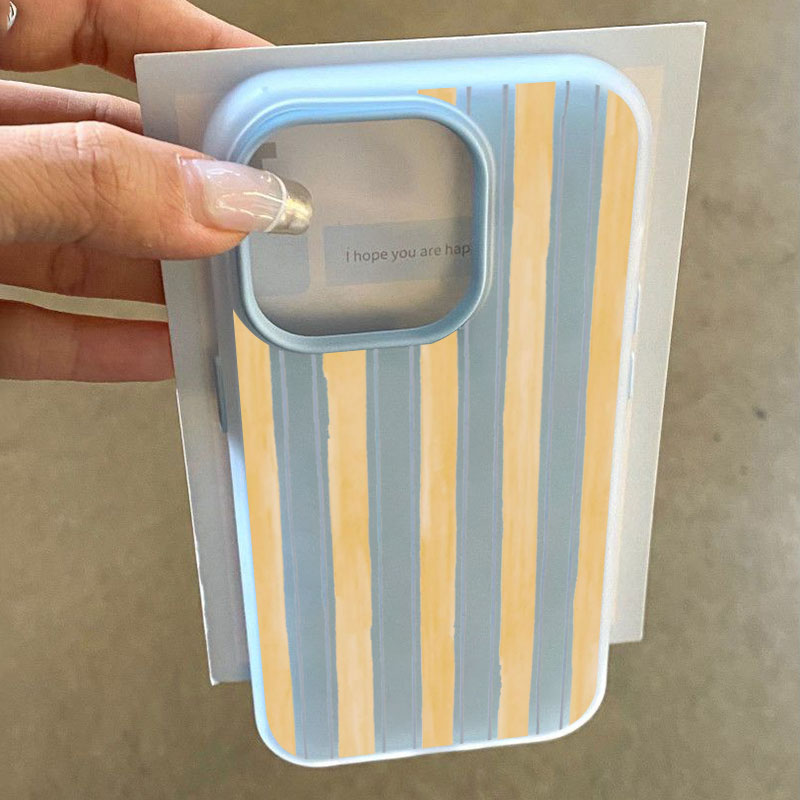 Samsung Galaxy A55 - Capa de Telefone Estilosa Amarela Listrada