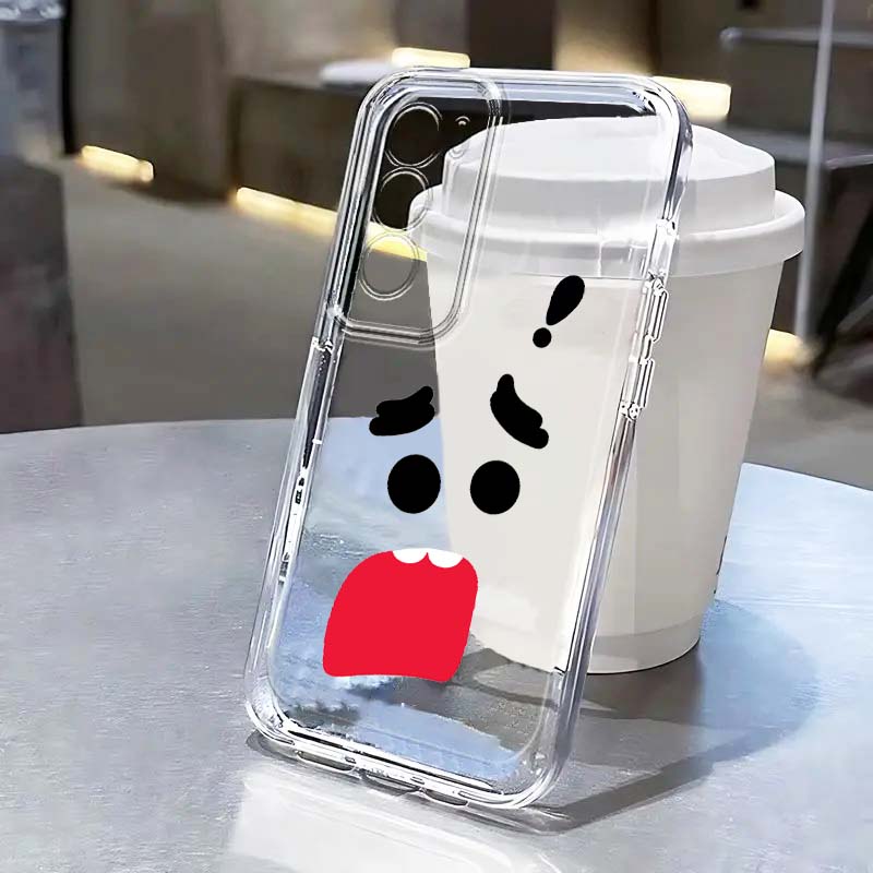 Oppo A78 - Capa Transparente com Estampa de Emoji
