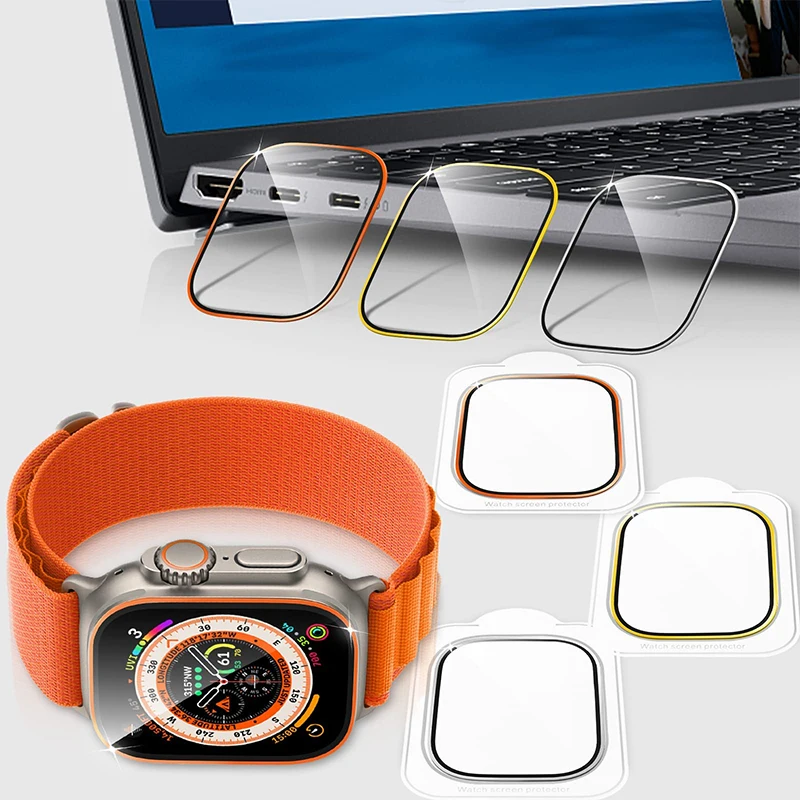 Vidro temperado para apple wat - Smartwatch Screen Film avaliação e preço